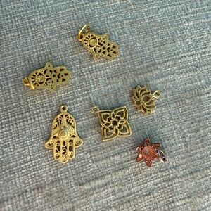 Sterling Silver & Gold Vermeil Charm Set